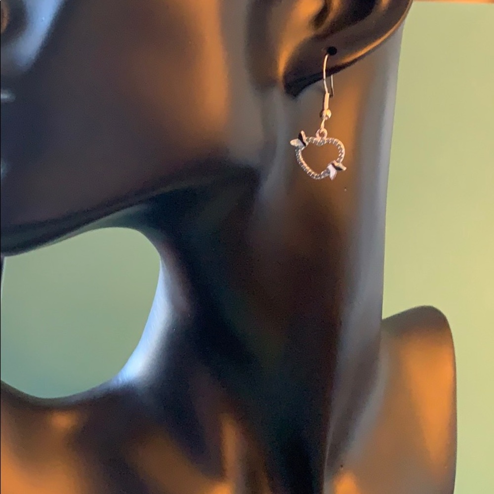 Heart with Butterfly Earrings